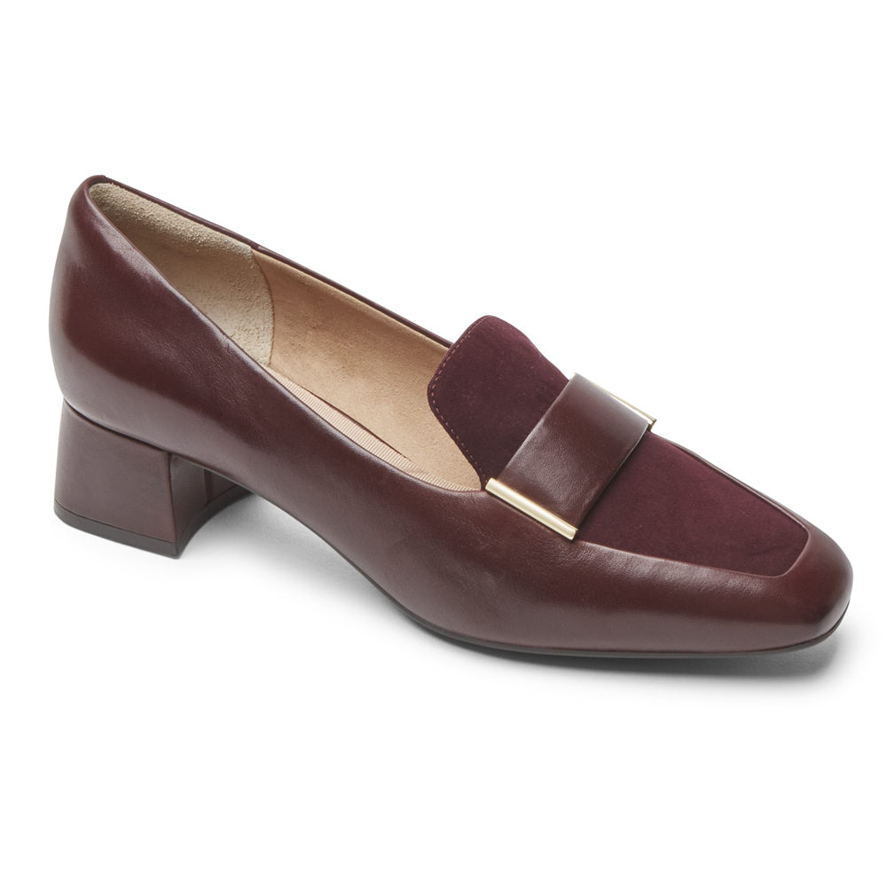 Rockport Womens Total Motion Esma - Loafers Burgundy - KGN758412